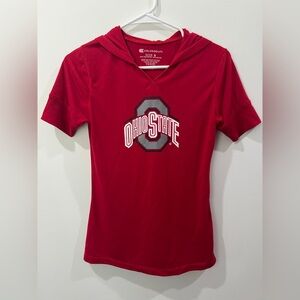 Colosseum Scarlet Ohio State Short Sleeve Hoodie